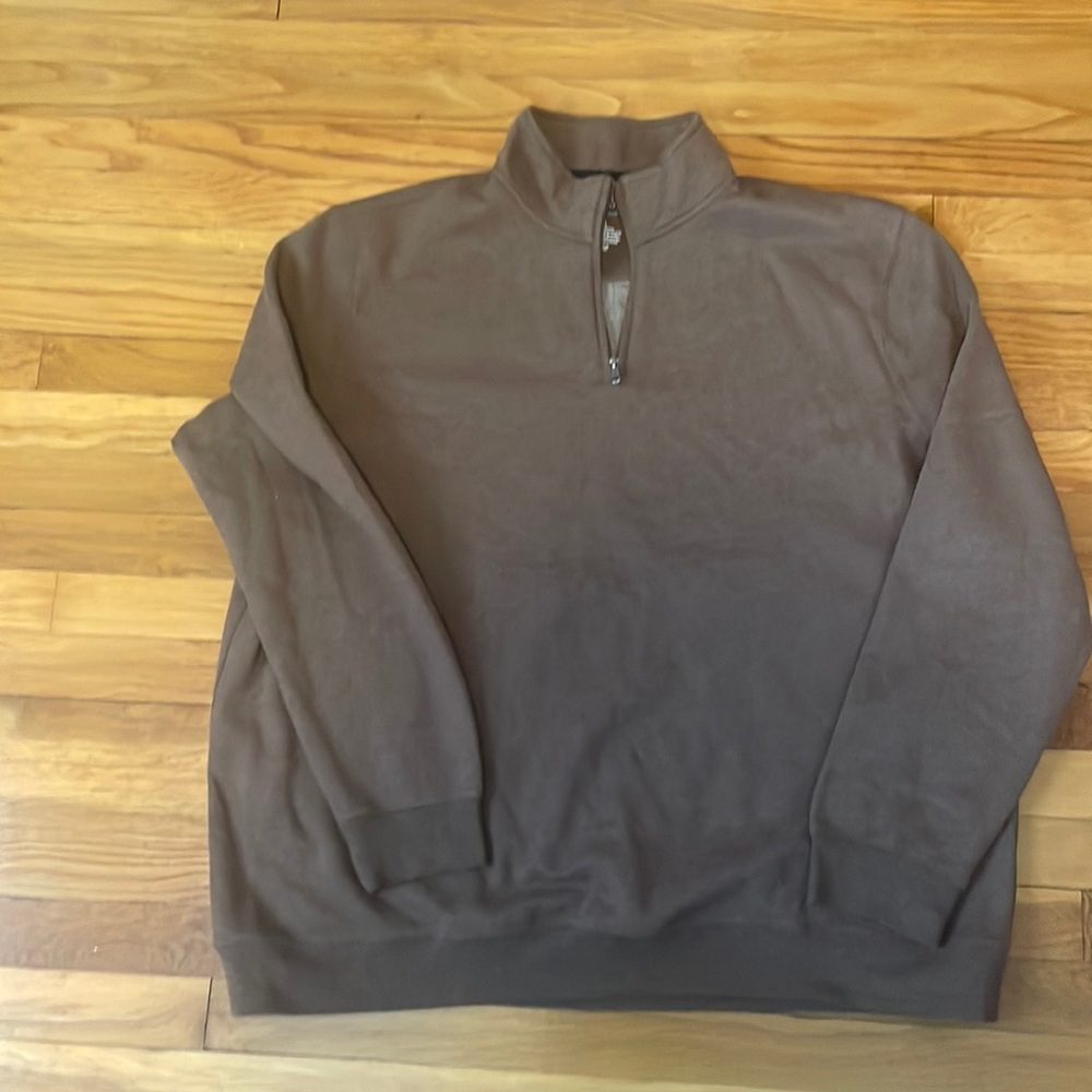 Brown Quarter Zip Pullover